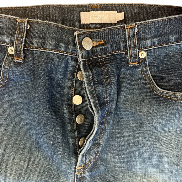 J.Crew Vintage Straight Demi-boot Button-Fly Denim Jean in Norgate Wash 12 Tall - Picture 5 of 9